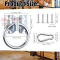 10 Pcs Cross Tie Ring Set, Horse Trailer Tie Ring with 10 Spring Snap Hook and 40 Screws, Tie Down Ring for Stall, Trail