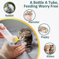 Pet Nursing Kit, Puppy Milk Feeder Bottle, Silicone Feeding Nipple for All Breed of Puppy, Kittens and Other Animals
