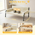 Pawaboo Elevated Cat Couch Bed for Indoor Cats, Sturdy Metal Frame Cat Sofa