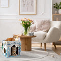 Cinrobiye Cardboard Cat House with 2 Pcs Scratching Pad，Pet Hideaway Cave Board Bed Playhouse Condo Box Decor Small Animals Scratcher Bed for Indoor Cats Kittens Rabbits Bunny