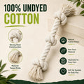 Dog Rope Toy for Aggressive Chewers, 7 Rope Sizes for Puppies, Small, Medium & Large Dogs, 100% Natural Undyed Cotton fo