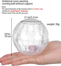 White-Transparent Plastic Silent Dwarf Hamster Ball, 1Pc, for Small Animals
