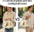 White Portable Transparent Bird Shoulder Bag, Breathable Mesh Hands Free Parrot Travel Cage Lightweight Small Pet Carrie