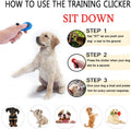 VOBRAMY Dog Training Clicker with Wrist Strap Durable Lightweight Easy to Use-2 Pack(Black+New Blue)
