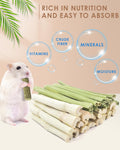 Bissap 40PCS Rabbit Chew Sticks, 20PCS Sweet Bamboo Chew Sticks & 20PCS Papaya Stems Bunny Chews for Rabbit Hamster Chin