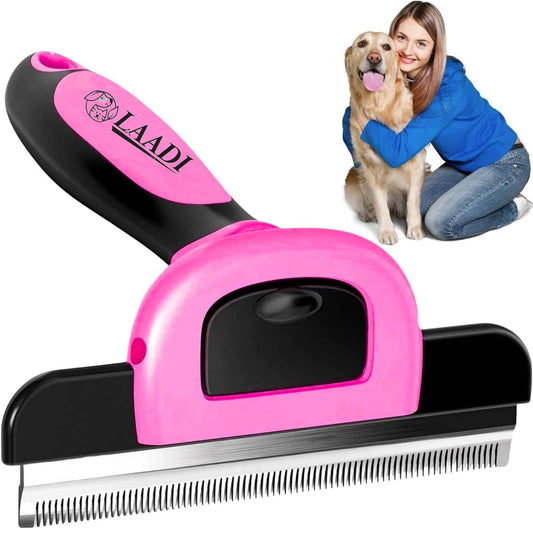 Laadi Deshedding Tool - Reduces Shedding by Up to 95% for Pets' Grooming - Suitable for Dogs, Cats, Horses, and Rabbits