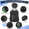 ANILD Dog Travel Bag Backpack, Flight-Ready TSA-Approved Dog Travel Bag with 2 Leak-Proof Food Canisters, 2 Foldable Sil