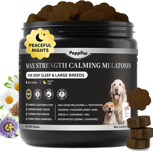 Melatonin for Dogs - Dog Calming Chews for Sleep & Emotional Support
