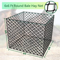 6x6 ft Round Bale Hay Net – Slow Feeder for Horses & Livestock, Extra Dense 2" Knotless Holes, Durable & Healthy Feeding