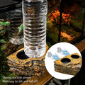 La La Pet®Magnetic Reptile Feeder Ledge with 4Pcs Cups Crested Gecko Feeding Bowls Removable Fruit Mud Basin for Bearded