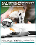 Duwize Dog Nail Clippers - All Steel Material, 1.22-Inch Large Opening, Built-in Spring, No Fur Pinch, for Medium to Large Dogs and Cats, Professional Pet Nail Trimmers, With Free Nail File (Polished)