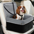 Wagora Dog Car Seat for Small Medium Dogs, Travel Pet Car Bed with Removable Waterproof Cover, Memory Foam Dog Booster Seats Up to 35 lbs, Safety Belt and Storage Pocket(Gray)
