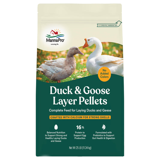 Manna Pro Duck Layer Pellet | High Protein for Increased Egg Production | Formulated with Probiotics to Support Healthy Digestion | 25 Pounds