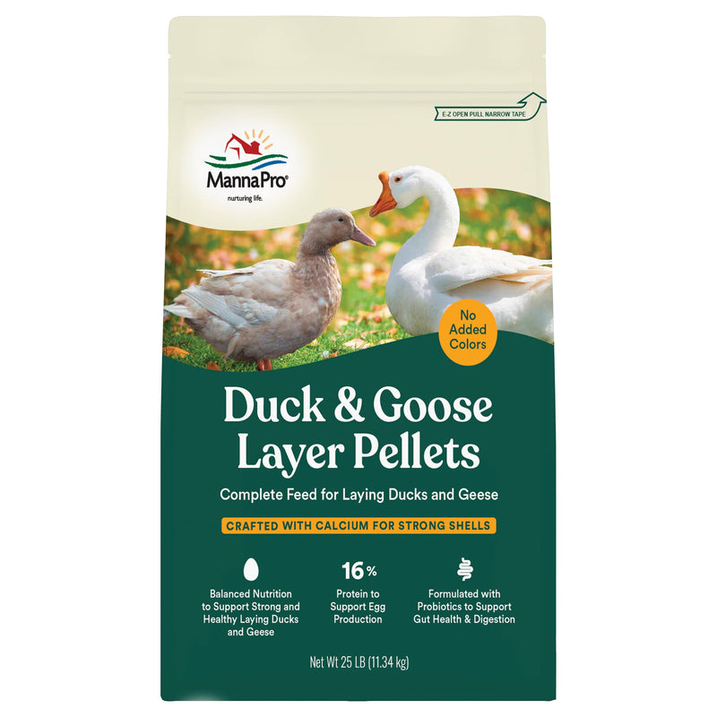 Manna Pro Duck Layer Pellet | High Protein for Increased Egg Production | Formulated with Probiotics to Support Healthy Digestion | 25 Pounds