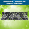 Aquarium Fan 2 3 4 Heads, Aquarium Chillers Cooling Fan Adjustable Fish Tank Cooling Fan with 2 Wind Speed Fan for Water