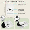 AWoHH 90 Pack Cat Litter Box Robot Model 5/4/3 Waste Bags, Tear-free, Transparent, Sensor-compatible, Automatic Litter Box Liners Bags, 9-11 Gallon Capacity