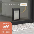 Hakuna Pets Aluminum Dog & Cat Door - 2-Way Lock Pet Door for Wall, Screen