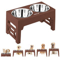 EliteField Elevated Dog Bowls (2-Year Warranty), Two 58 oz Stainless Steel Food Bowls, 5 Adjustable Raised Heights (4", 9.5", 10.5", 11.5", 12.75") Suitable for Dogs of All Ages, Small to Large Sizes