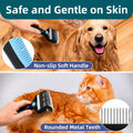 3-IN-1 Pet Grooming Tool - Undercoat Rake, Dematting Comb & Deshedding Brush for Cats, Dogs, Horses - Removes Mats, Tang
