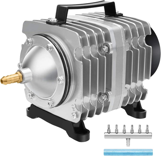 AquaMiracle Aquarium Air Pump Commercial Air Pump with Aluminum Housing, 600/1000/1200/1750GPH Fish Tank Bubbler Pond Ae