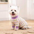 Striped Dog Recovery Suit Female Male for Small Medium Dogs,Dog Surgical Recovery Suite Bodysuit After Surgery Zipper On Back Puppy Cat Long Sleeve Onesies Bodysuit After Surgery Wound Protective