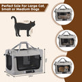PEGIC Extra Large Cat Carrier for 2 Cats, Portable Soft Sided Large Pet Carrier for Traveling, Indoor and Outdoor Uses, 24"×16"×16" (X-Large)