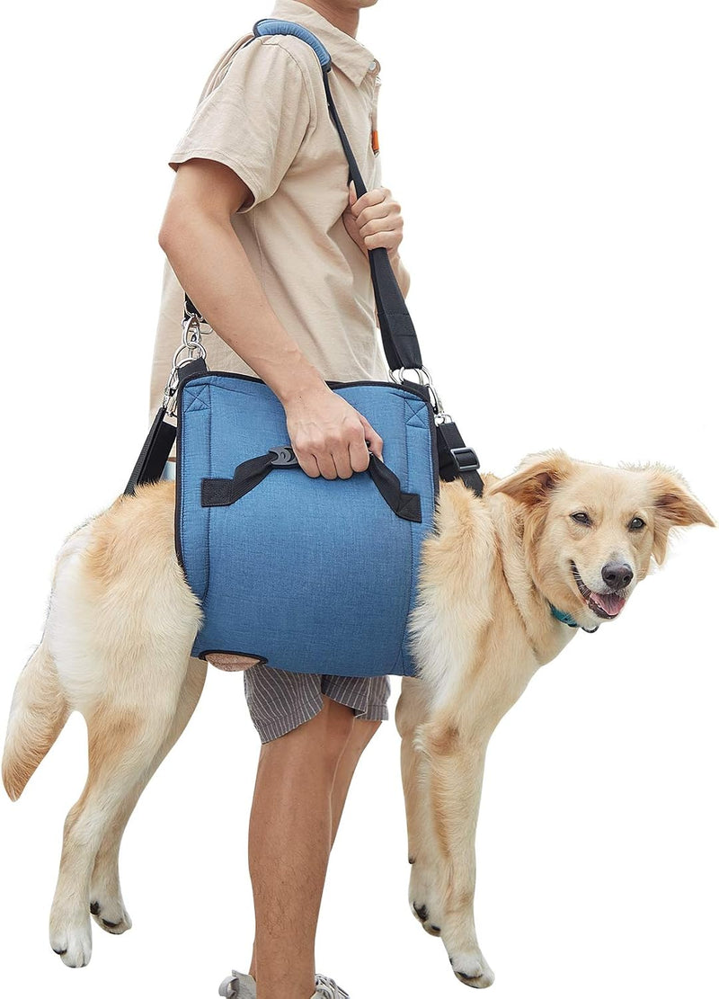 COODEO Dog Carry Sling, Emergency Backpack Pet Legs Support & Rehabilitation Dog Lift Harness for Nail Trimming, Dog Car