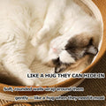 FHKPET Instinct Basket, Stimuli Handwoven cat Basket Rope Cotton Eliminates Bed Rejection Round Pet Basket, Boho Catbed for Cats Handwoven Scratchable Breathable Weave (Large)