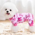 XPUDAC 4 Pieces Dog Pajamas Soft Strechy Puppy Onesies Pet Clothes for Small Medium Dogs Boy Girl Cat Pet Outfit, 153-S