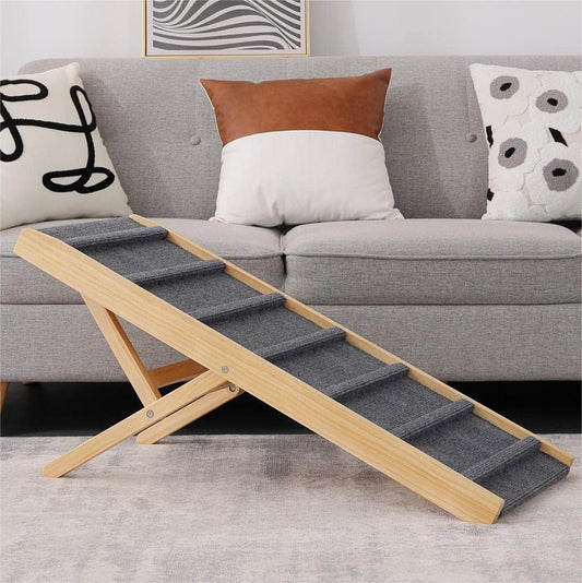 Large Dog Pet Ramp Stairs for Bed Couch Car Truck SUV,Dog Pet Ramp for Small Large Dogs Pets to Get on High Bed Truck Co