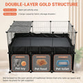 29 Panels Guinea Pig Cage Small Animal Playpen,42.5" x 28" x 28"