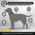 VICSOM Flea Collar for Dogs, Flea and Tick Prevention for Dogs, 4 Pack