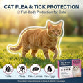 Cat Dewormer Topical Flea & Tick for Cats & Kittens, Monthly for Cats Over 1.5 lbs & 8 Weeks or Older, 6 Doses Supply Fa