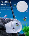 Pawfly Aquarium Shrimp Net, 2 Inch Tiny Fish Tank Net with Extendable Stainless Steel Handle, Soft Round Fine Mesh for S
