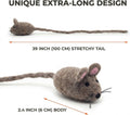 Glaciart One Felt Mouse Cat Toy – Soft Fuzzy Enrichment 100% Natural Wool - Interactive Catnip Play Cat Toy Set - Safe f