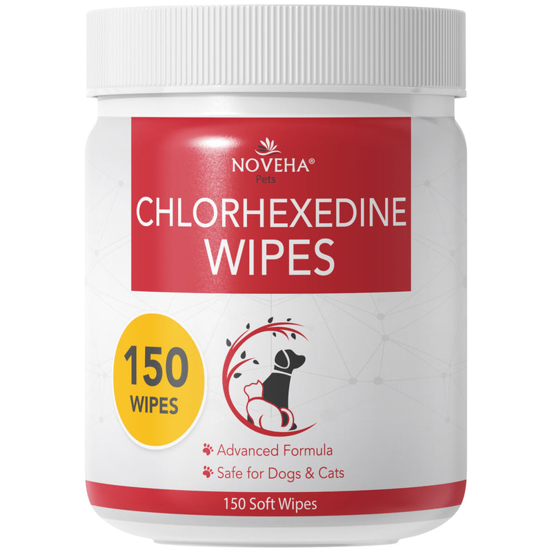 NOVEHA Pet Wipes - Formulated Pet Wipes - for Facial and Finger Folds, Underarms - 3