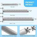 KATUMO Parrot Perch - Stainless Steel African Grey Perch Bird Cage Accessories for Small to Large Parrots (11.8 x 1.2 in