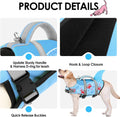 AOFITEE Dog Life Jacket High Buoyancy Shark Dog Life Vest for Swimming, M