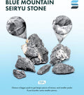 SubstrateSource Natural Aquarium Stones - Dark Bluish-Grey w/White Veins - Iwagumi Aquascaping Rocks, Freshwater Tanks, 