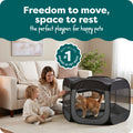 FurHaven Soft-Sided Dog & Cat Playpen, Portable Foldable Indoor & Outdoor Pet Playpen with Mesh Windows & Zippered Door, Navy, Extra Large
