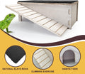 Bearded Dragon Basking Platform,Wood Reptile Hide Cave with Slate Rock,L