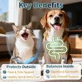 Flea and Tick Prevention for Cats and Dogs, Drops with Probiotics & Vitamin