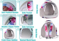 Bunny Carrier Backpack with Space Capsule Clear Bubble Window - Portable Small Animal Backpack Travel Pet Carrier Galaxy