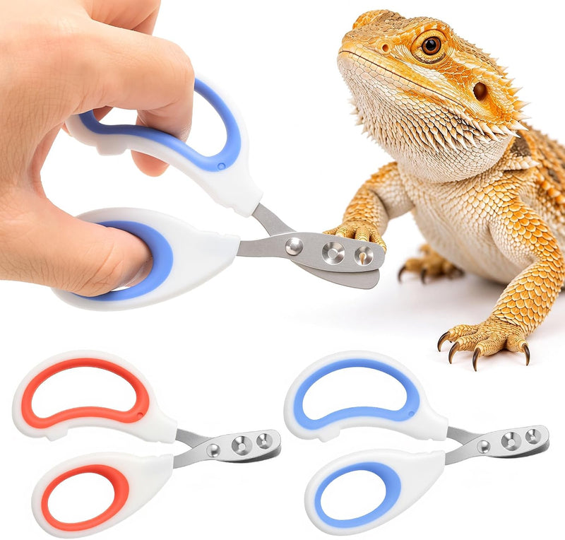 Xindojuz 2 PCS Professional Stainless Steel Bearded Dragon Nail Clippers