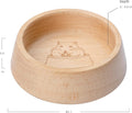 Niteangel Wooden Hamster Food Bowl: Beech Stable & Hammy Pattern for Dwarf