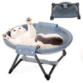 KITTY KINGDOM Elevated Cat Hammock Bed, Foldable No-Assembly Cat Bed with Breathable Mesh for Indoors and Outdoors Use, Lightweight Raised Pet Bed for Cats and Small Dogs