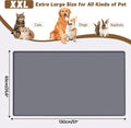 Cat Food Mat Extra Large Silicone Pet Bowl Mat 51''x25.6'', Dark Grey