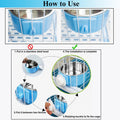 Mechpia 2 Pieces Crate Dog Bowl, Removable Stainless Steel Pet Kennel Hanging Food Water Feeder Bowl Cage Coop Cup for P
