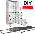 Oneluck Extra Large Cat Cage,4-Tier Catio, DIY Metal Cat Enclosure with Platforms,55 Inch Indoor Cat Cage for 1-3 Cats, 