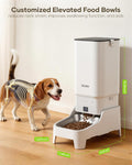 Automatic Cat Feeder with Camera - 7L/29 Cups Auto Dog Feeder with Large Food Tray & 1080P Night Vision, Elevated Bowl, 